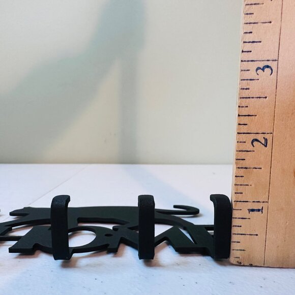 Cat Silhouette Metal Key Rack Home Sweet Home Wall Hook Holder - Picture 4 of 16